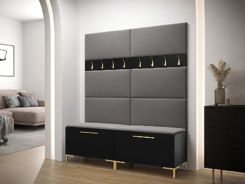 Set mobilier hol Frisala II (Negru + Manila 16)