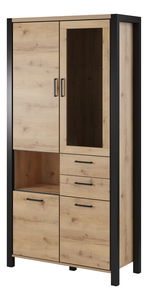 Vitrína Armin Typ 13 (dub taurus + matná čierna)