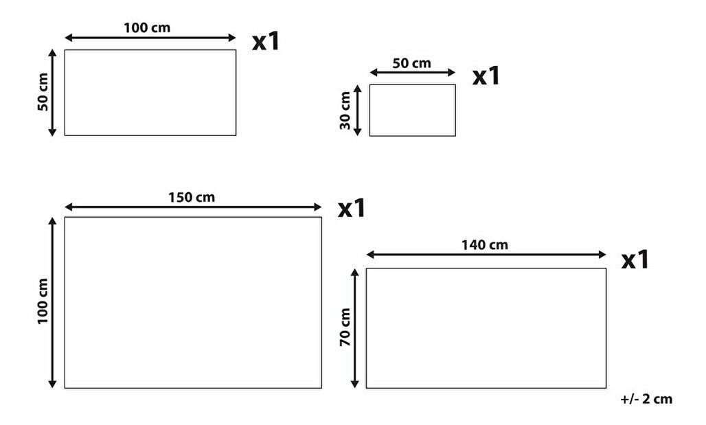 Törölközőkészlet (4 db.) Aixin (bézs)