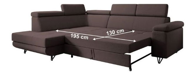 Rozkladacia sedacia súprava Jopo (hnedá) (L) 