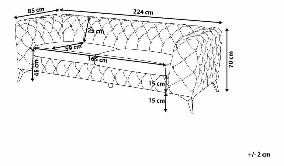 Pohovka trojsedačka Sundby (čierna)