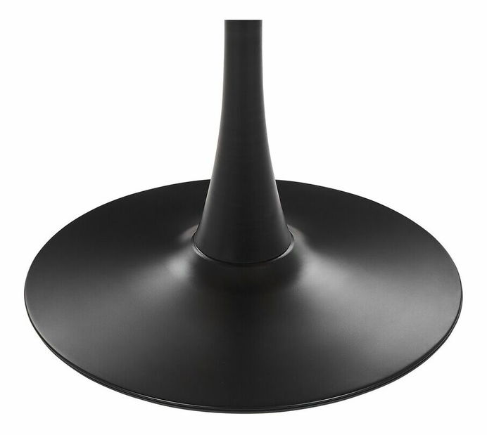 Masă de sufragerie rotundă Berylle (negru) (pentru 4 persoane)