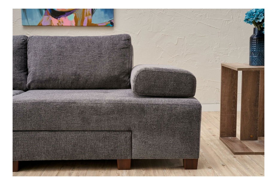 Canapea extensibilă Perenilla C (gri + Nuc)