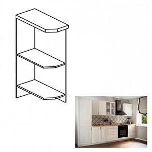 Raft inferior de bucătărie D25PZL Sillina (alb)