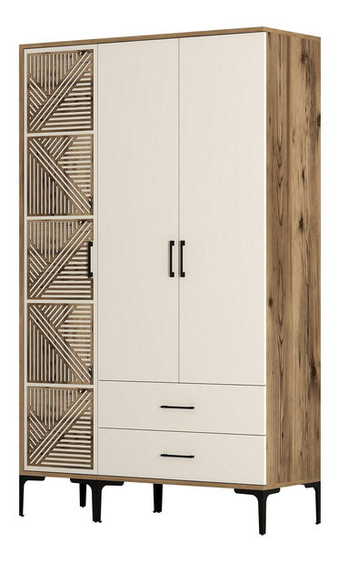 Ormar za garderobu Kiara PT (orah + krem)