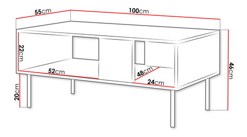 Măsuță cafea Orlandio (nuc warmia)