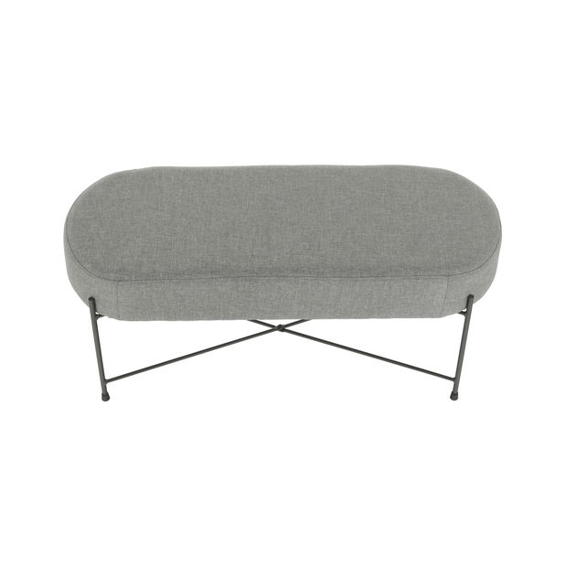 Bancă de design Matry (gri + negru) 