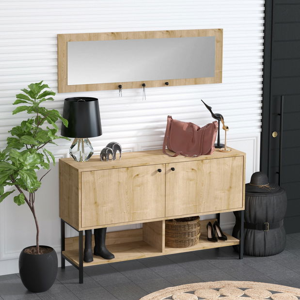 Predsieňová zostava Aliex 3 (Dub safírový) (so zrkadlom)