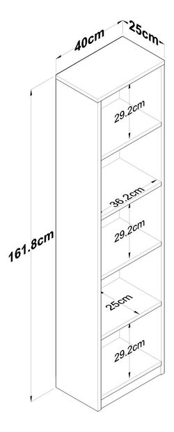 Regál Tedene 3 (antracit)
