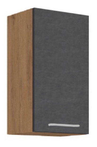 Dulap superior de bucătărie 40 G-72 1F Velaga (gri mat + stejar lancelot)