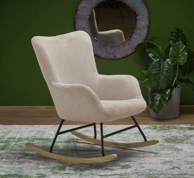 Fotelja za ljuljanje Belveder (krem)