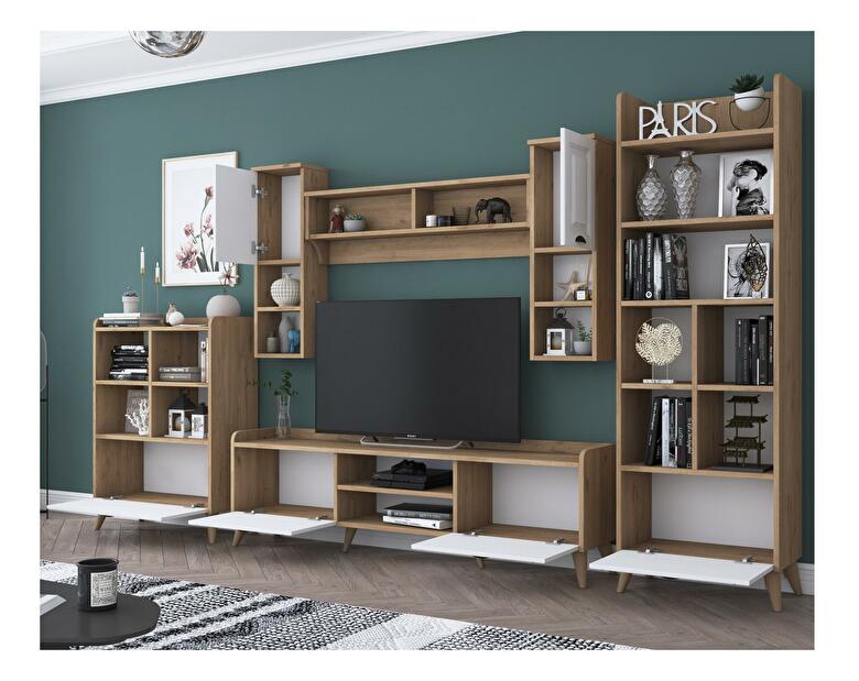 Mobilier living Kupode 6 (alb + Nuc) 