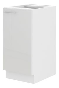 Dulap inferior de bucătărie Lavera 40 D 1F BB (Alb + Alb lucios)