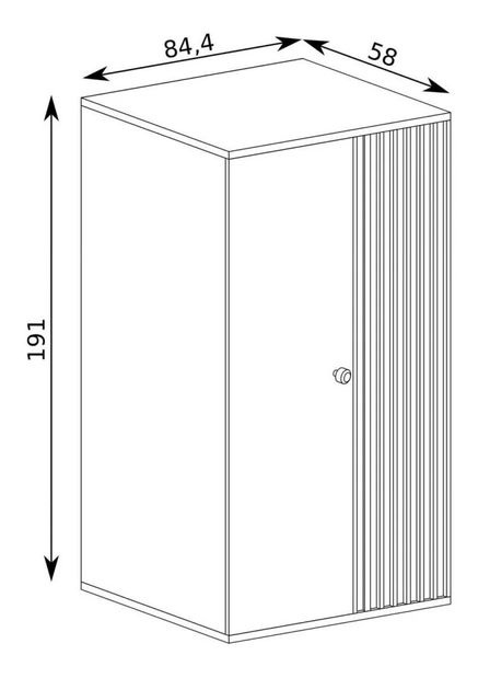 Šatníková skriňa Claudi 01 (dub artisan)