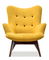 Fotoliu relax Florentino (galben + nuc)