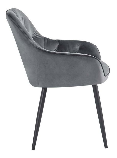 Dizájnos fotel Vorena (szürke) 