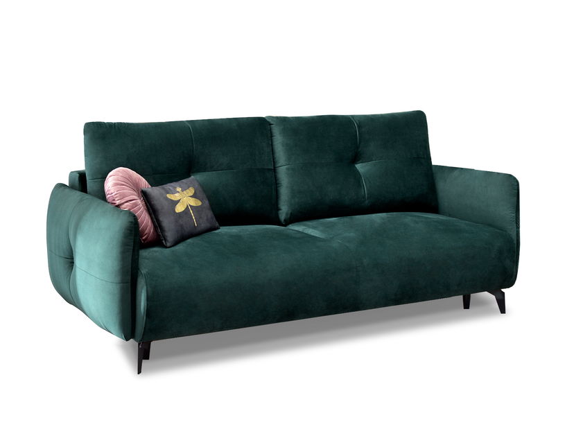 Kétszemélyes kanapé Lasciare (zöld + fekete)