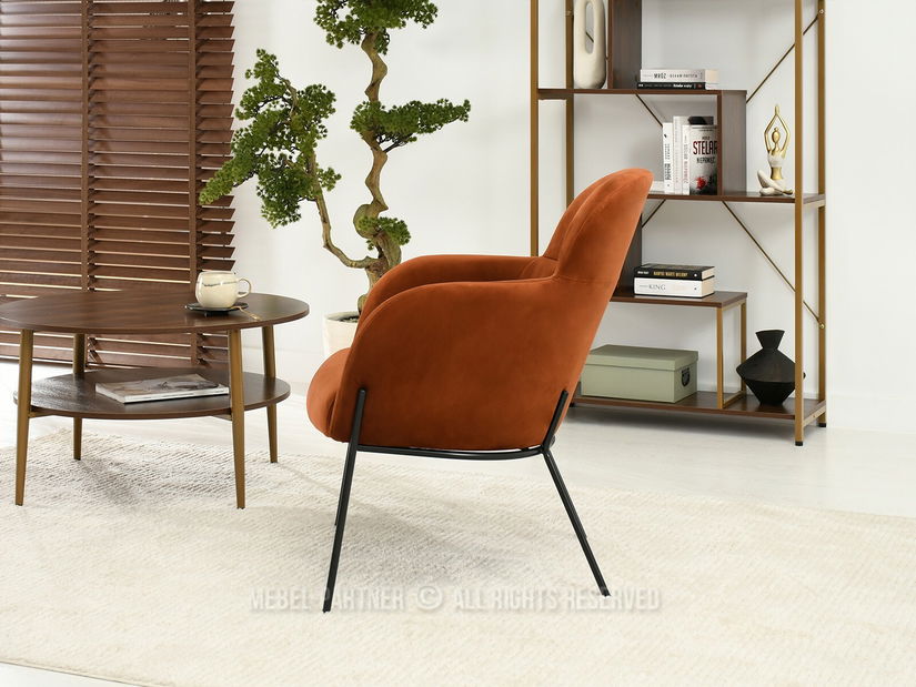 Fotelja Baggie F (bakar + crna)