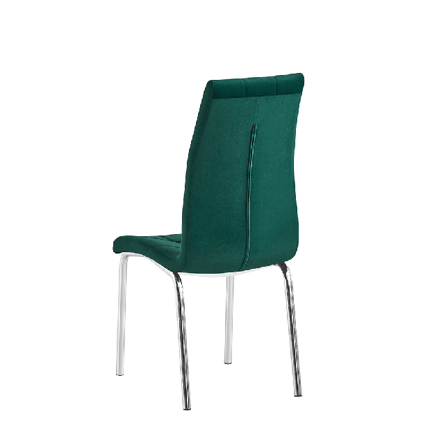 Jedálenská stolička Harison NEW (smaragdová + chróm) *výpredaj