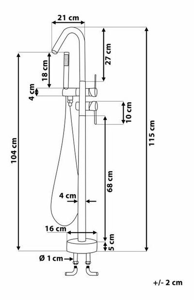 Vodovodná batéria Virgilia (zlatá) 