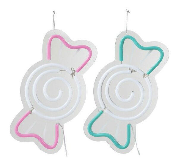 Dekoratívna lampa Jolipa (ružová + biela + modrá) 32x2x18cm (2ks)