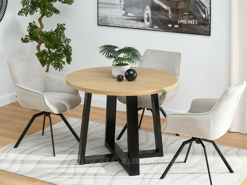 Masă sufragerie Aceptar (stejar + crem)