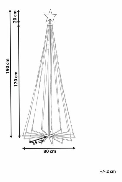 Vianočný stromček 190 cm Ikaza (priehľadná)