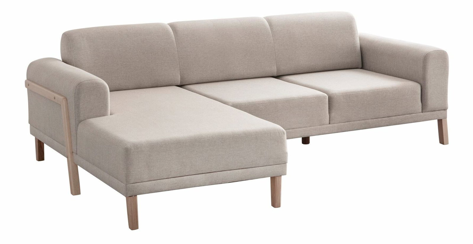 Rohová sedačka Lattino (krémová) (L)