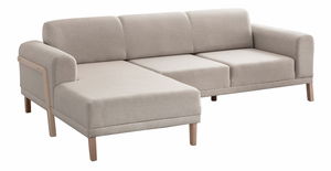 Rohová sedačka Lattino (krémová) (L)