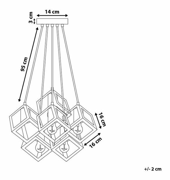 Lampă cu pandantiv Cambe (negru) *vânzare stoc