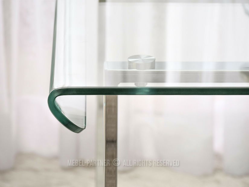 PC stol Lazuli (staklo + krom)