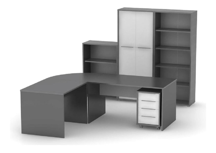 Dulap de birou cu lacăt Hamila NEW TYP 31 (grafit + alb)