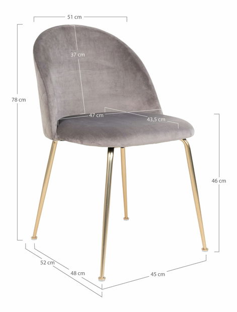 Blagovaonska stolica Gonderia 1 (siva)