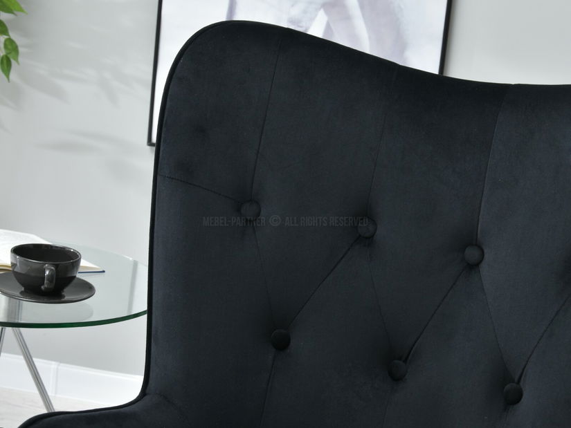 Fotel Truni (fekete + króm)