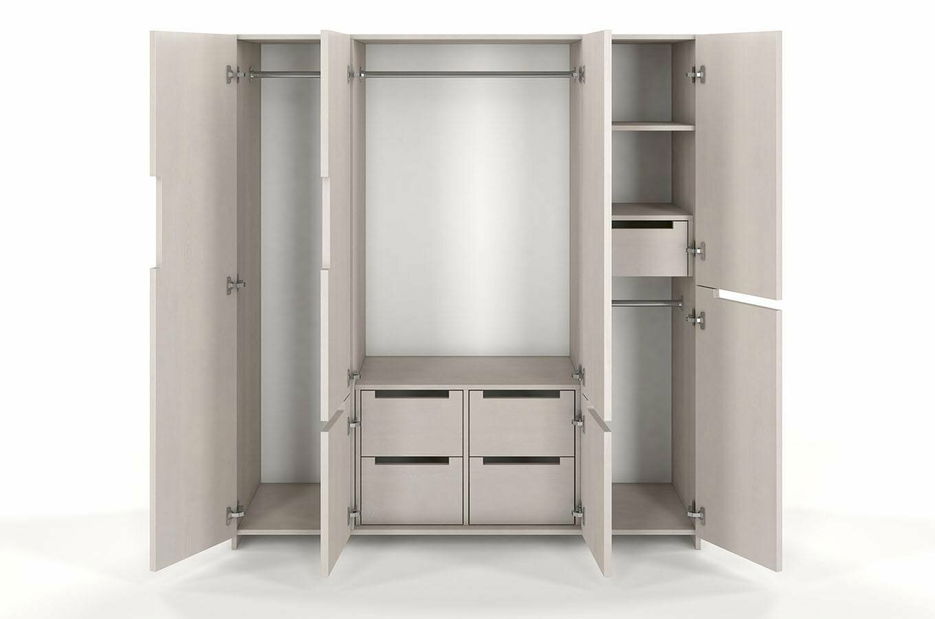 Šatníková skriňa Larsos 4D5S (borovica)