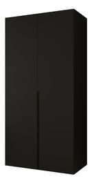 Šatníková skriňa 100 cm Alice 1 (čierna + čierna)