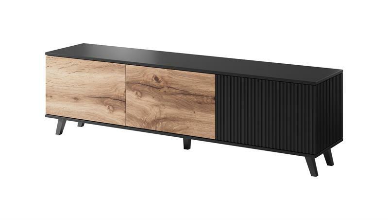 TV asztal Ranae RTV2 (wotan tölgy + fekete)