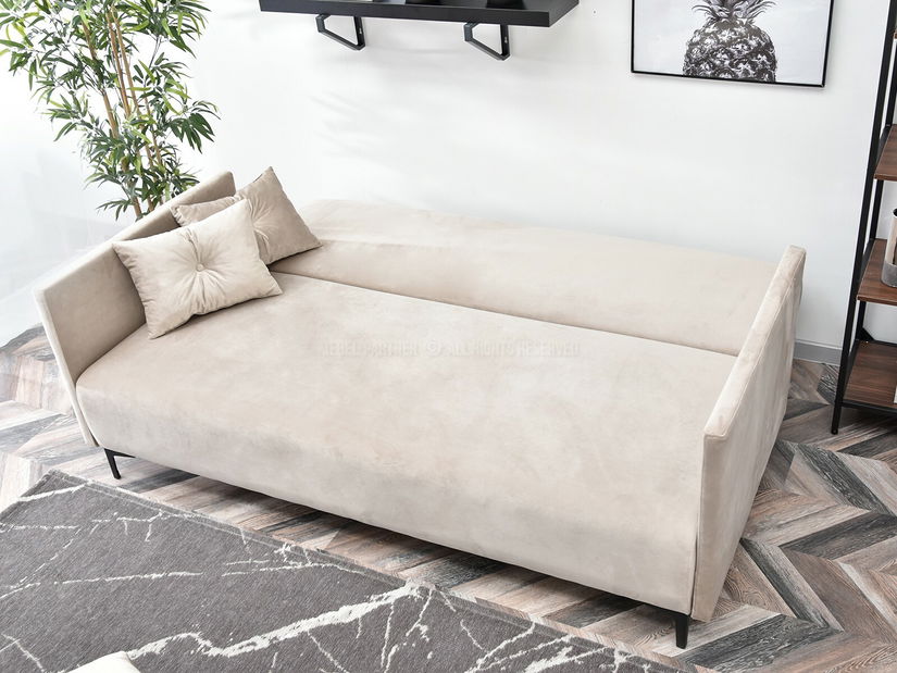 Pohovka dvojsedačka Mastil (béžová + čierna)