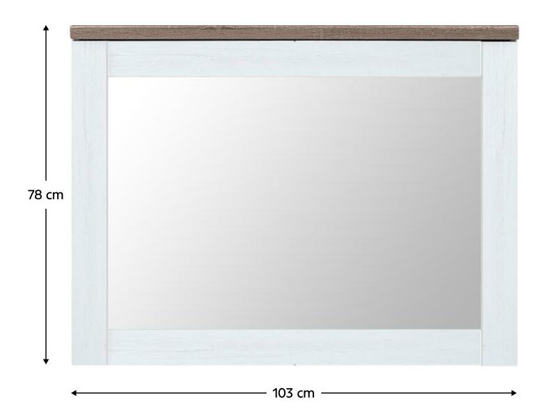 Zrkadlo Telegrafo (borovica canyon + dub sonoma truflový) 