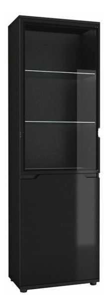 Vitrines szekrény Aberdovey AS 10 (fekete) (világítással)