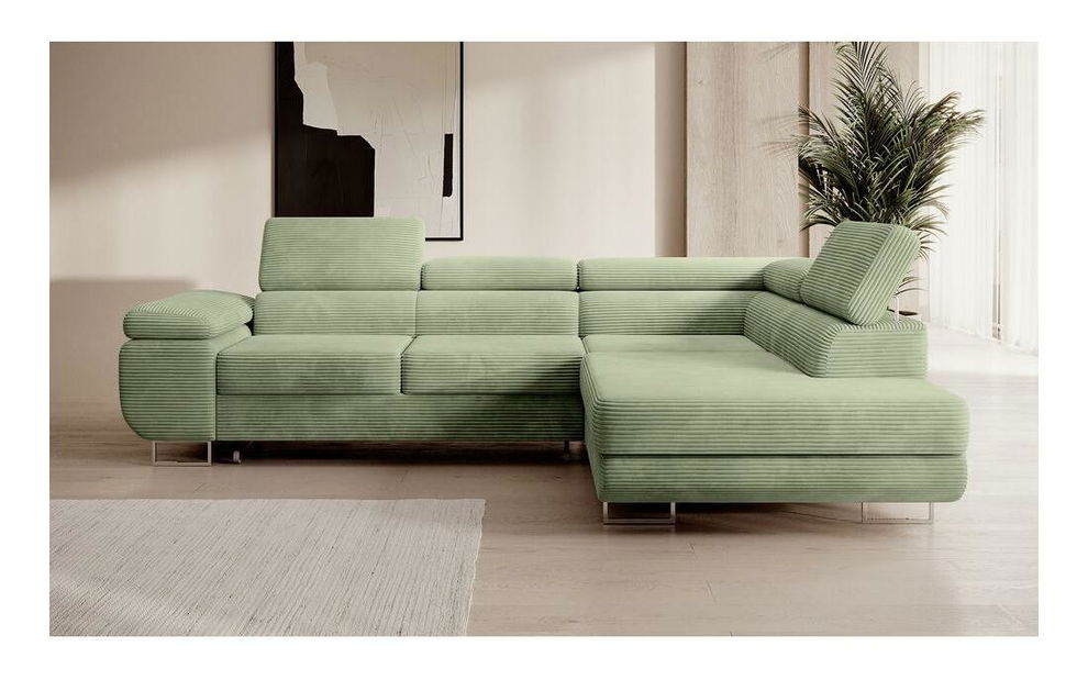 Colțar Stiletto (D) (verde marin + argintiu)