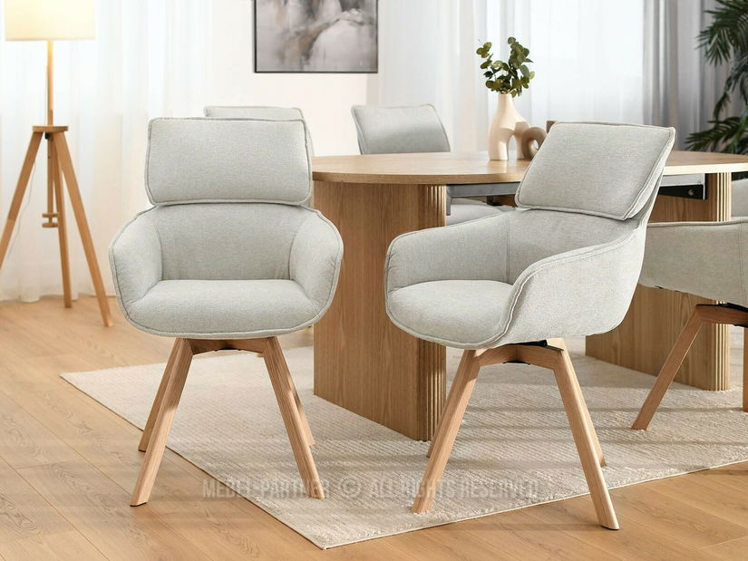 Stolica Doris (siva + hrast)