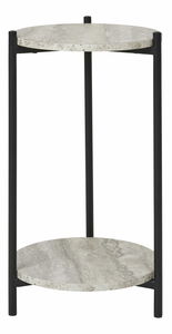 Príručný stolík Lramira (čierna + béžová)