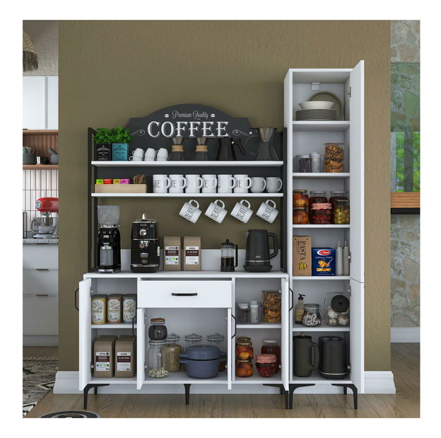 Set kuchynských skriniek Jenaretta 49 (biela + čierna)