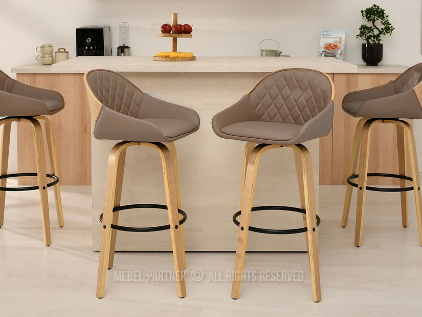 Scaun Hypo (bej + stejar)