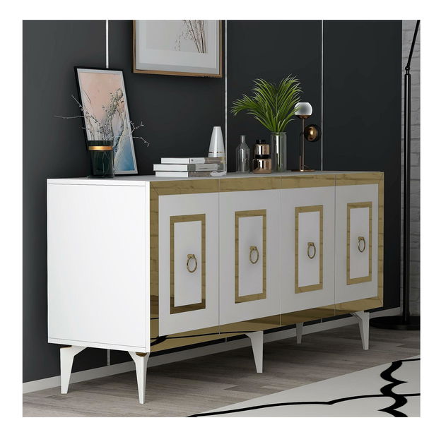 Dulap Pemava 1 (alb + auriu) 