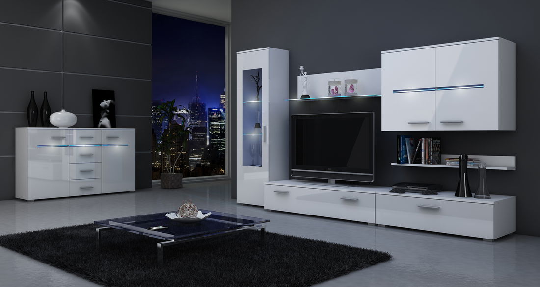 Obývacia izba Stuttgard biela