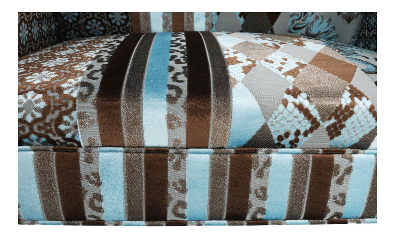 Kreslo Ankizy (hnedomodrá)