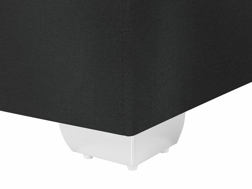 Pat matrimonial Boxspring 160 cm PREMIER (cu saltele) (negru)