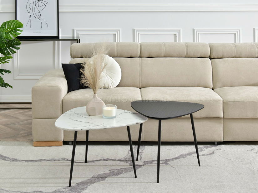 Măsuță de cafea Rossi Zest Xl (alb + negru)